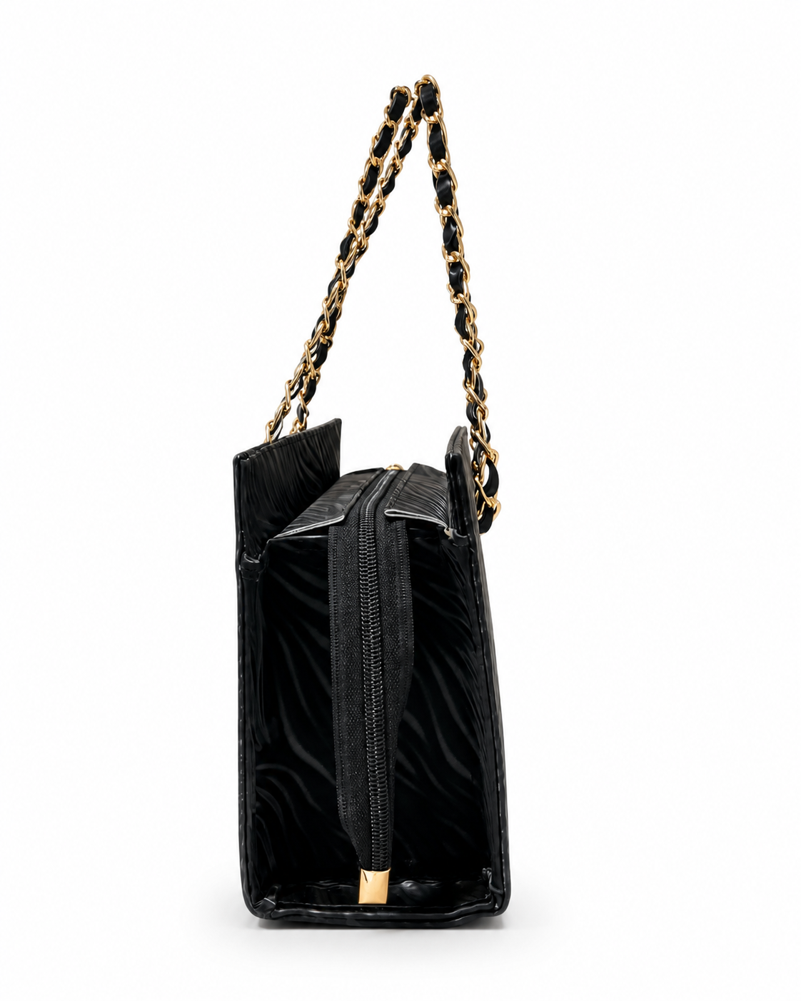 Aurelia Wave-Embossed Chain Handbag
