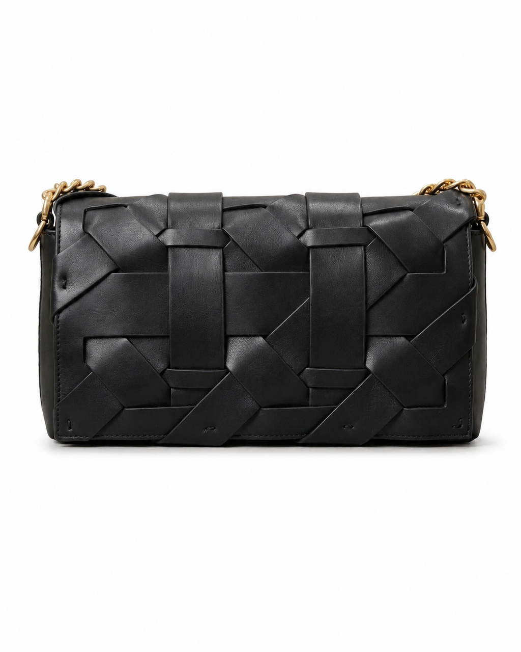 Noir Woven Clutch Bag