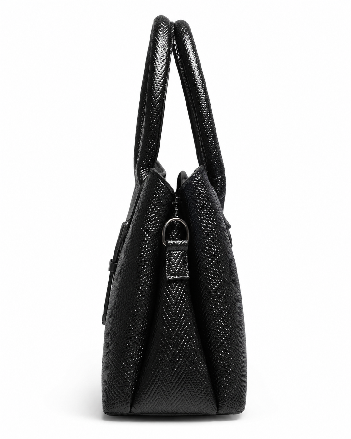 Elara Textured Structured Handbag with Shoulder Strap