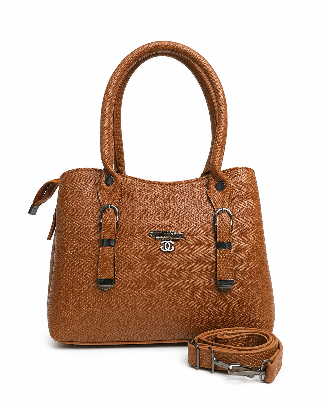 Elara Textured Structured Handbag with Shoulder Strap