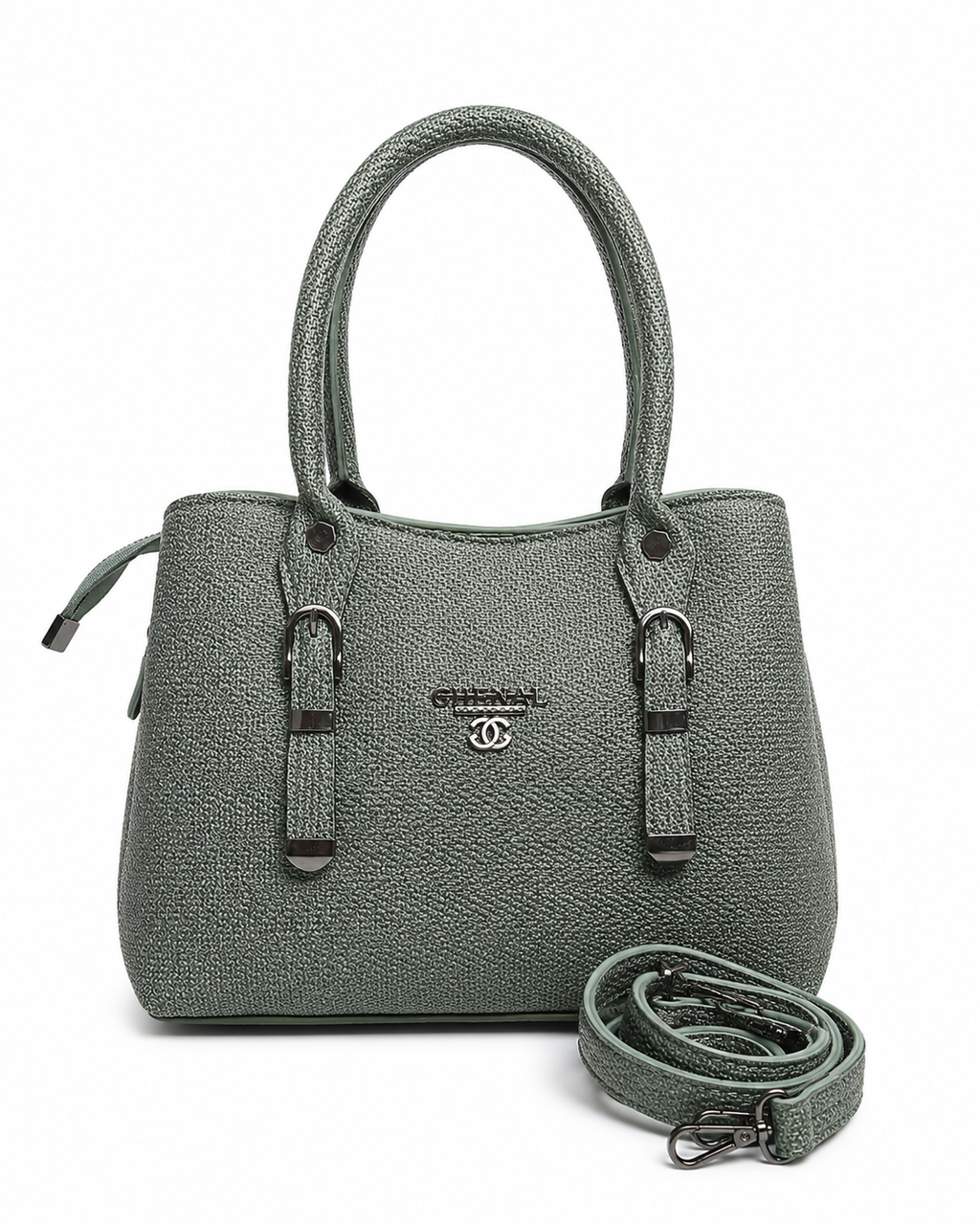 Elara Textured Structured Handbag with Shoulder Strap