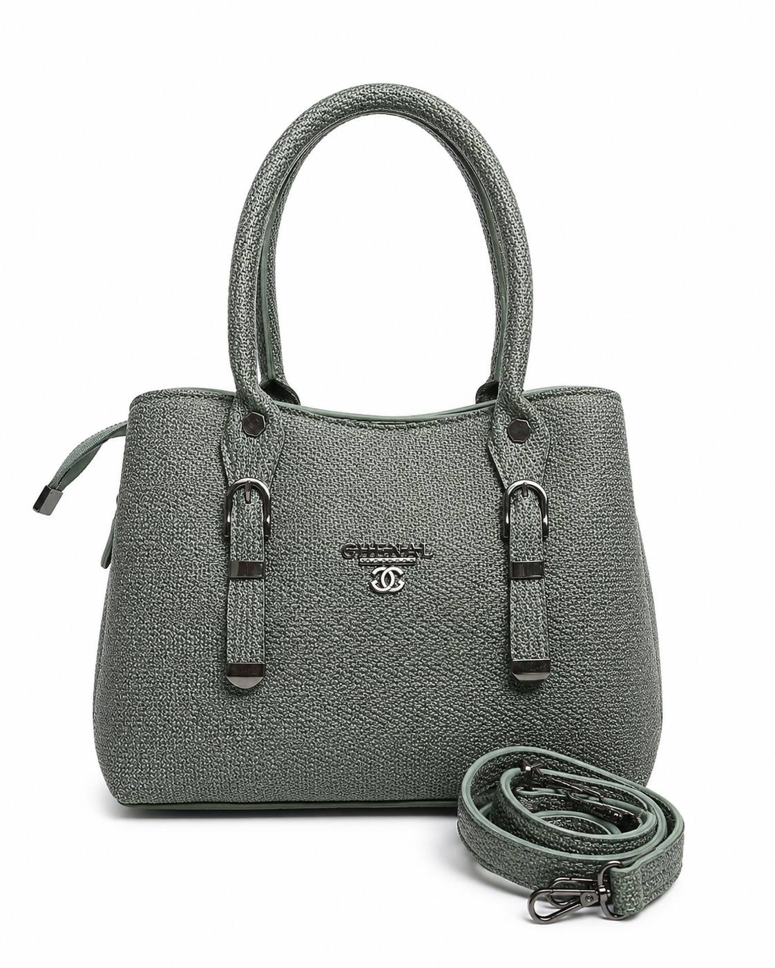 Elara Textured Structured Handbag with Shoulder Strap
