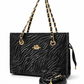 Aurelia Wave-Embossed Chain Handbag