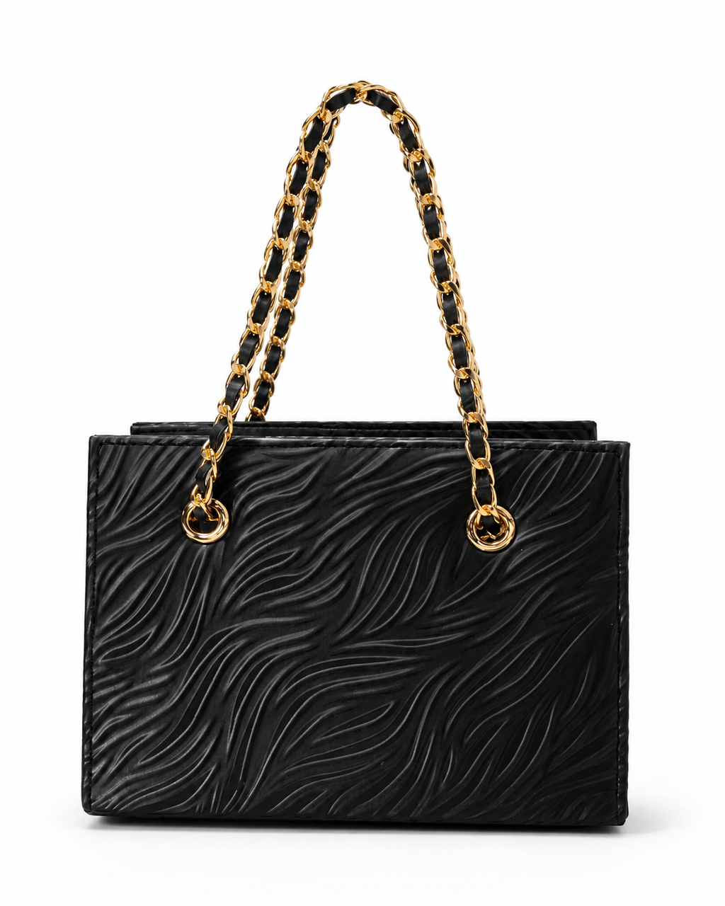 Aurelia Wave-Embossed Chain Handbag
