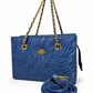 Aurelia Wave-Embossed Chain Handbag