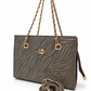 Aurelia Wave-Embossed Chain Handbag