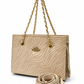 Aurelia Wave-Embossed Chain Handbag