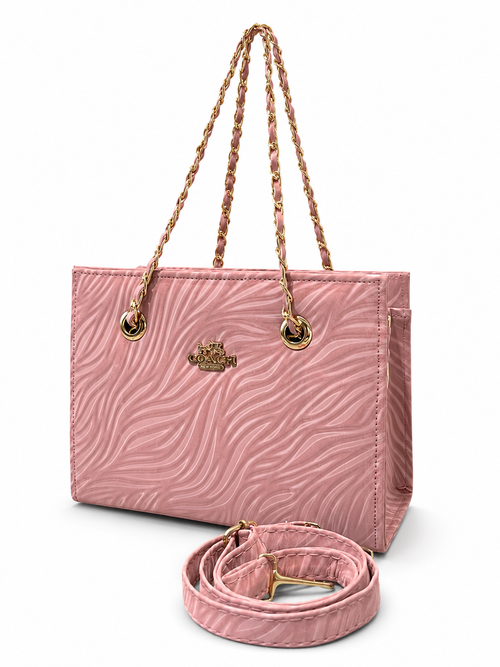 Aurelia Wave-Embossed Chain Handbag