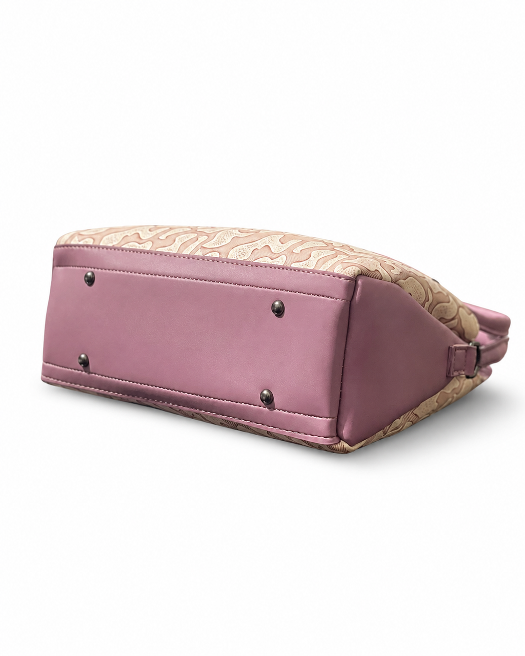 Liora Embossed Structured Handbag with Detachable Strap
