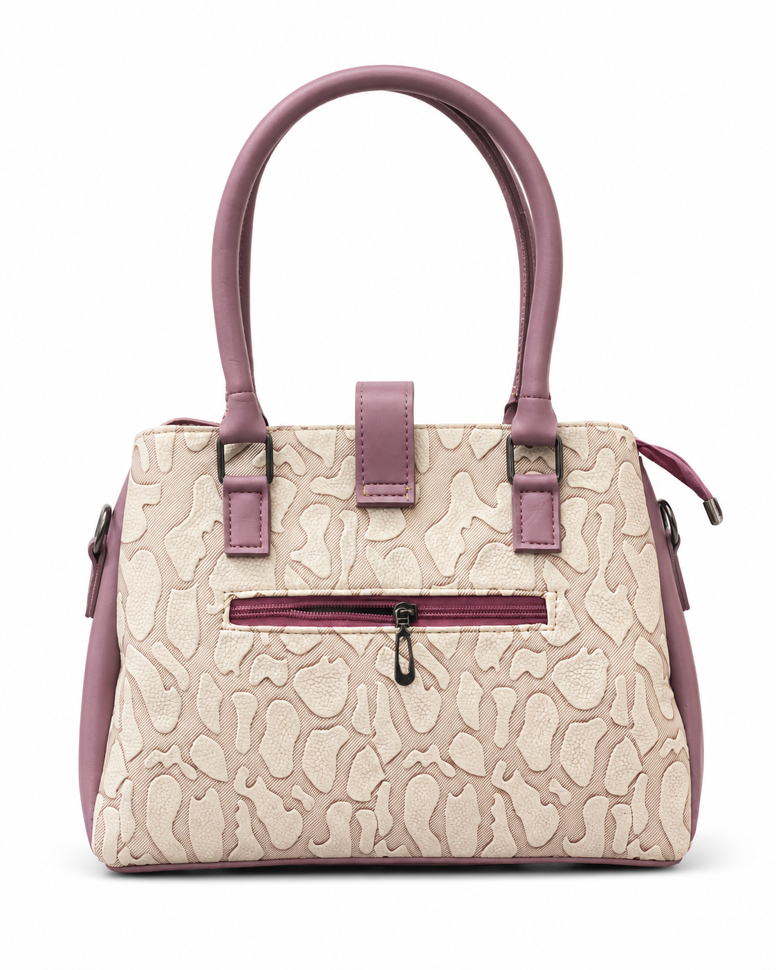 Liora Embossed Structured Handbag with Detachable Strap