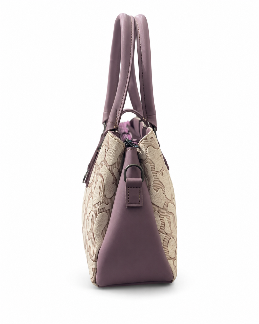 Liora Embossed Structured Handbag with Detachable Strap