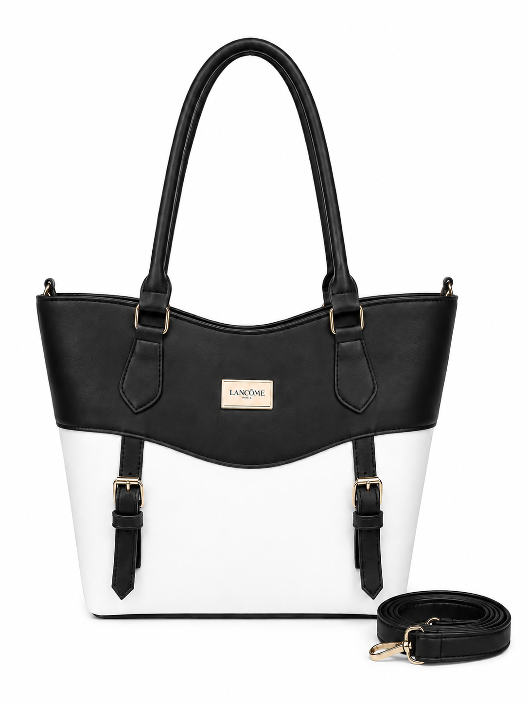 Black and white monochrome tote bag for women