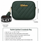 Emerald Quilted Crossbody Bag
