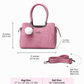 Blush Marble Charm Satchel Bag