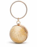 Velvet Spherical Crystal Clutch