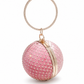 Velvet Spherical Crystal Clutch
