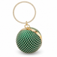 Velvet Spherical Crystal Clutch