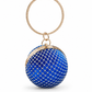 Velvet Spherical Crystal Clutch