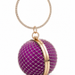 Velvet Spherical Crystal Clutch
