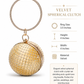 Velvet Spherical Crystal Clutch