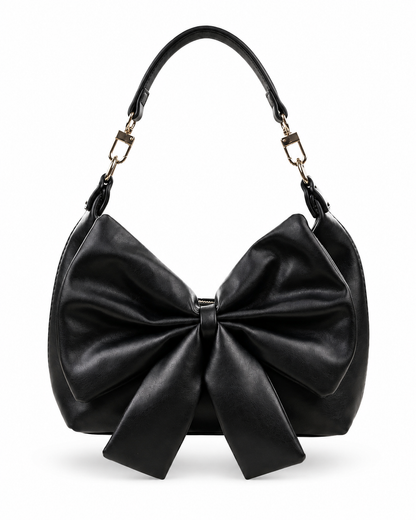 Pastel blue bow shoulder bag for women