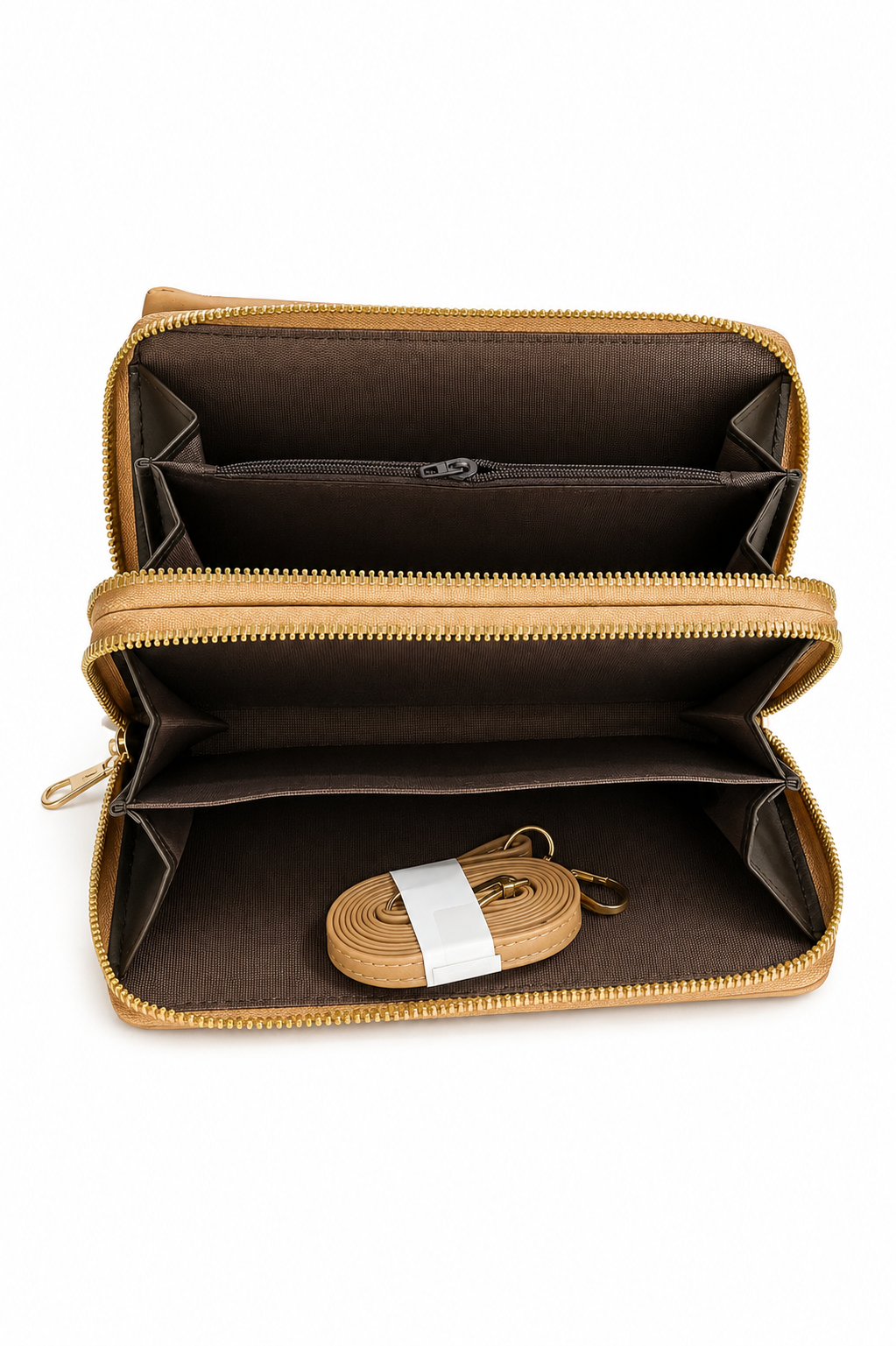 Cross Body Mobile Pouch Dual Zip