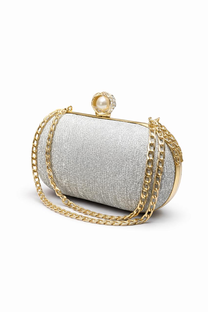 Chain Oval Shape Design clutch