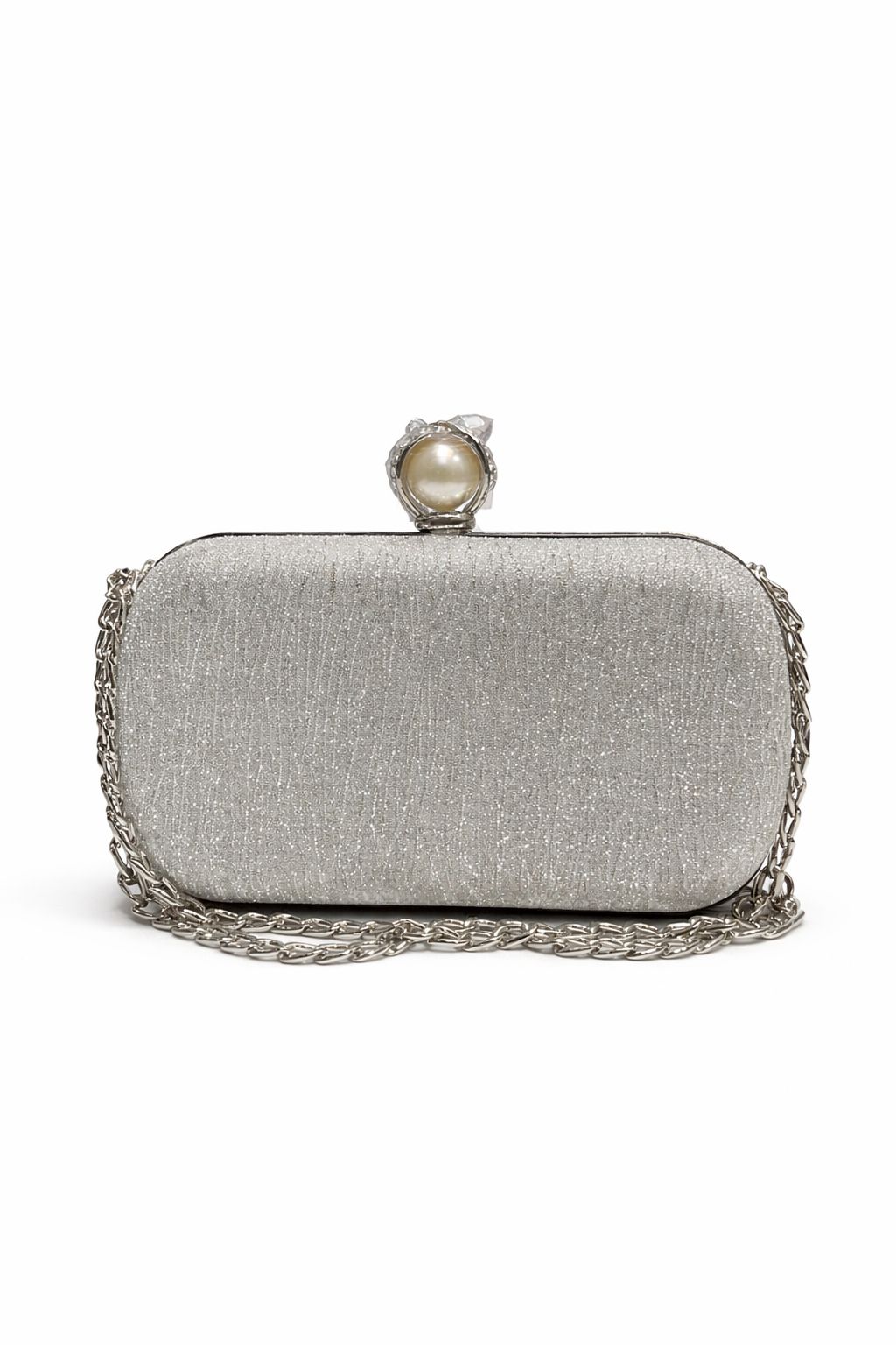 Chain Pearl Ring Fancy Clutch