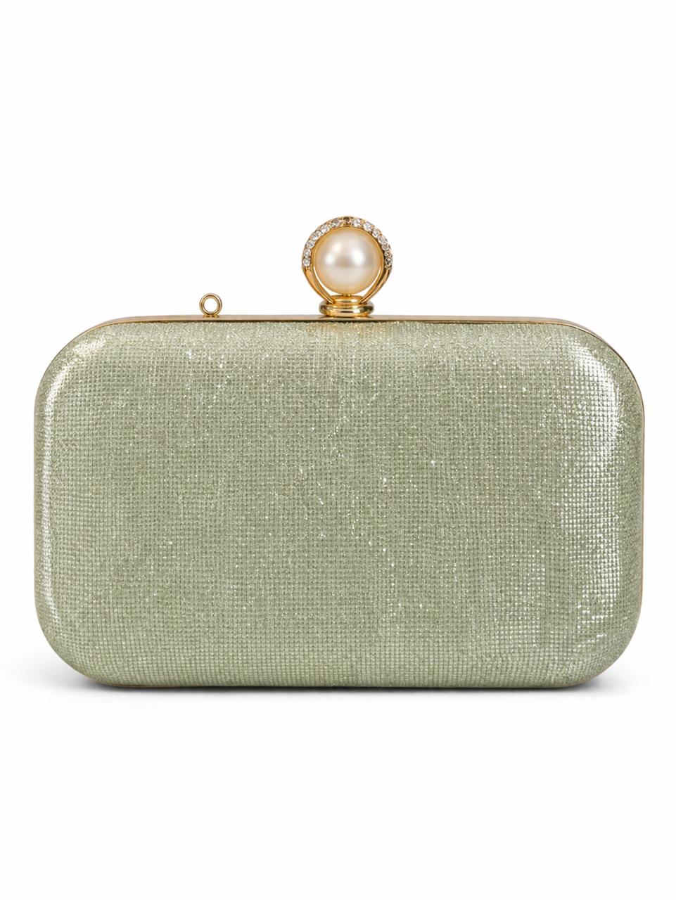 Pearl Ring Fancy Clutch Box Shape