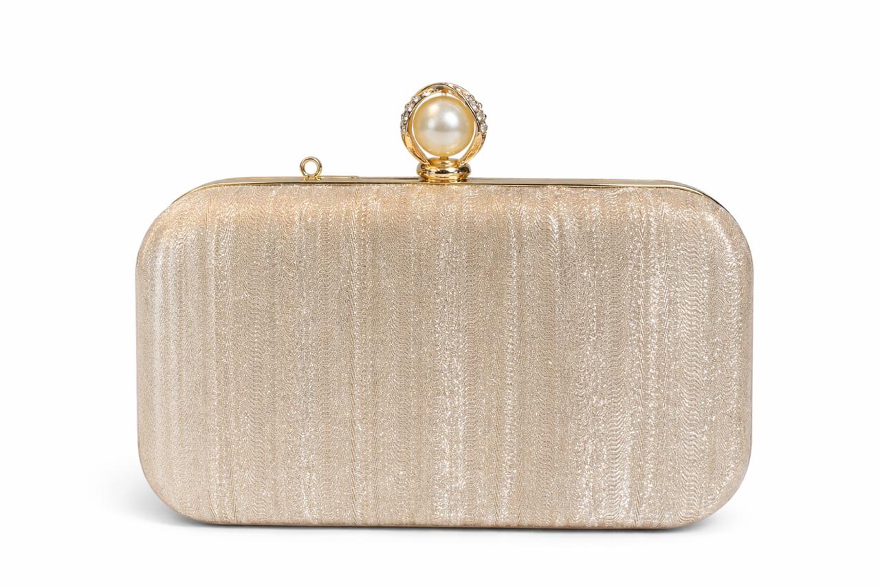 Pearl Ring Fancy Clutch Box Shape