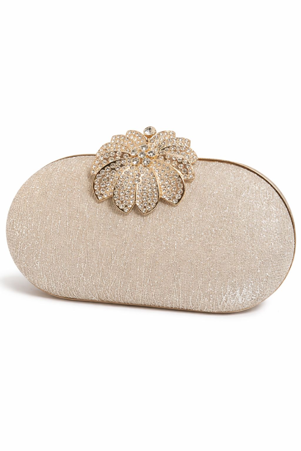 Flap oval shape clutch