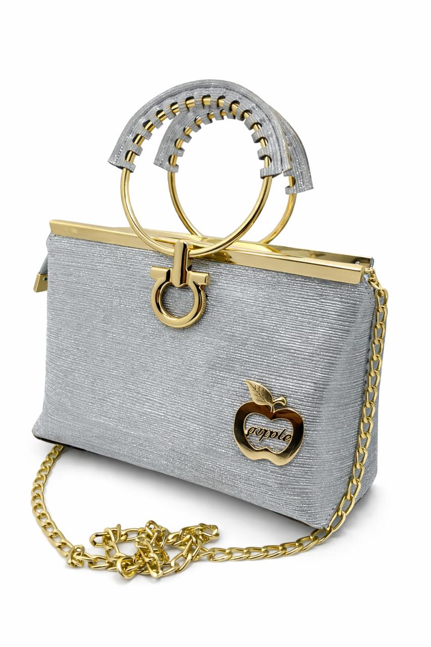 Circle Handle Shinny Fancy Bag