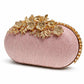 Flower Flap oval shape clutch