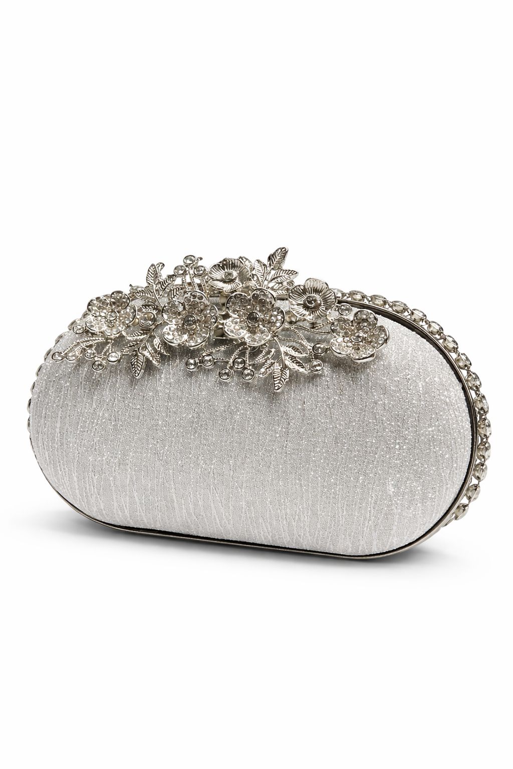 Flower Flap oval shape clutch