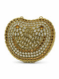 Apple Shape Hand Made Kundan Clutch