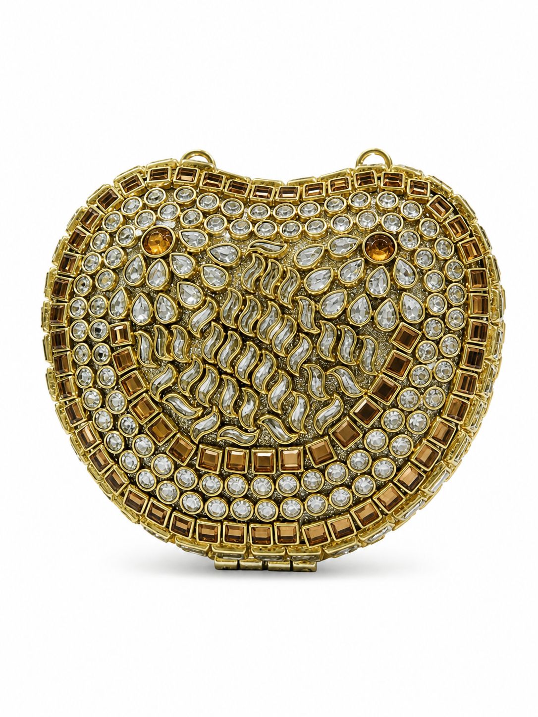 Apple Shape Hand Made Kundan Clutch