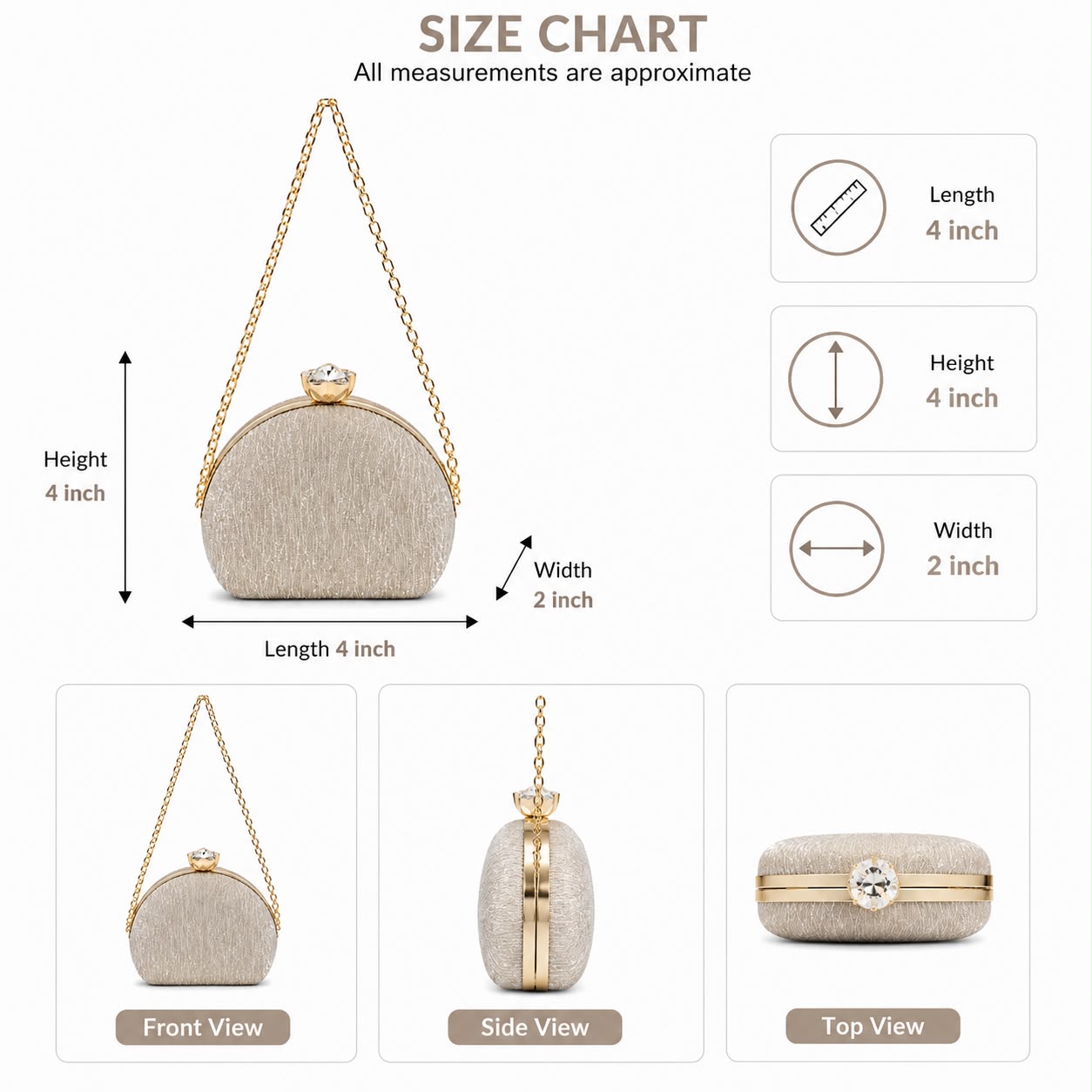 Sparkle Gem Clasp Clutch