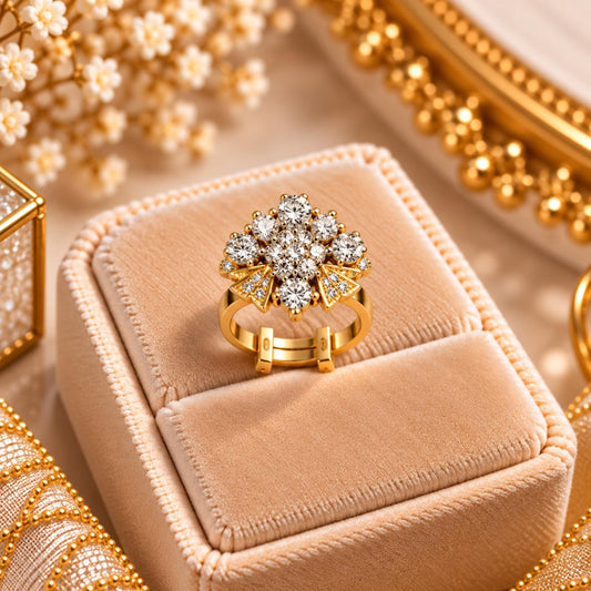 Royal Blossom Crystal Ring