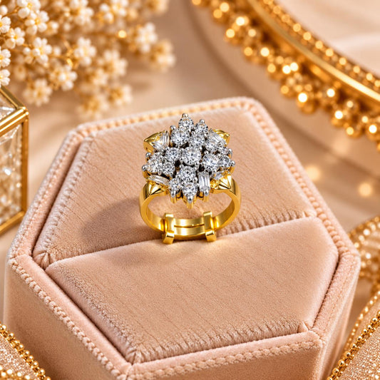 Luxury Crystal Bloom Ring