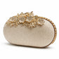 Flower Flap oval shape clutch