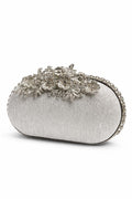 Flower Flap oval shape clutch
