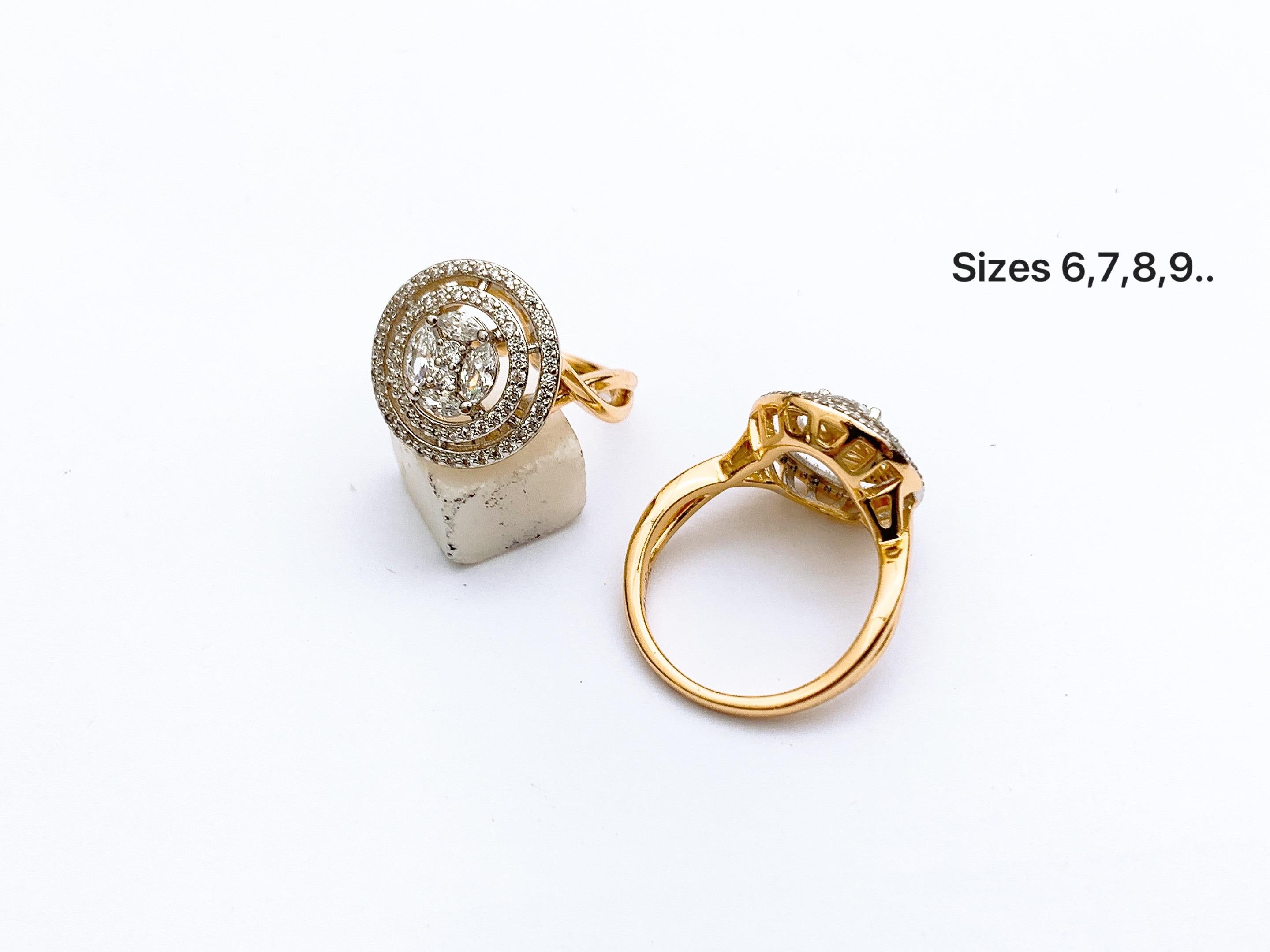 Xuping Fine Stone Round Halo Ring