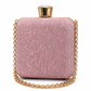 Square Shape clutch with chain