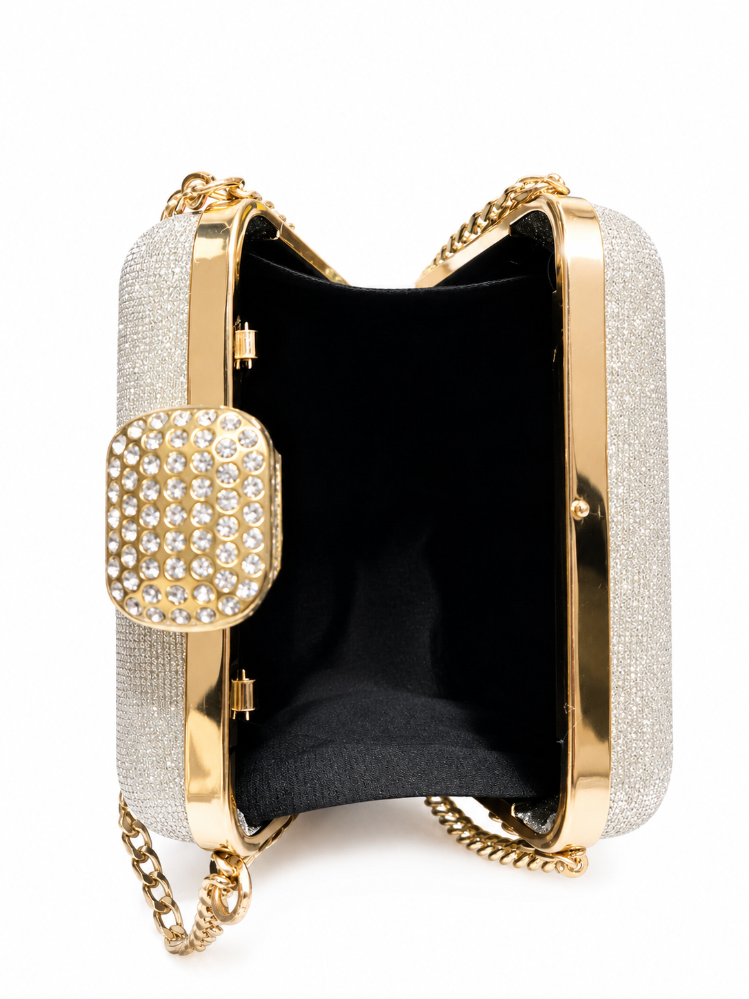 Square Shape clutch with chain