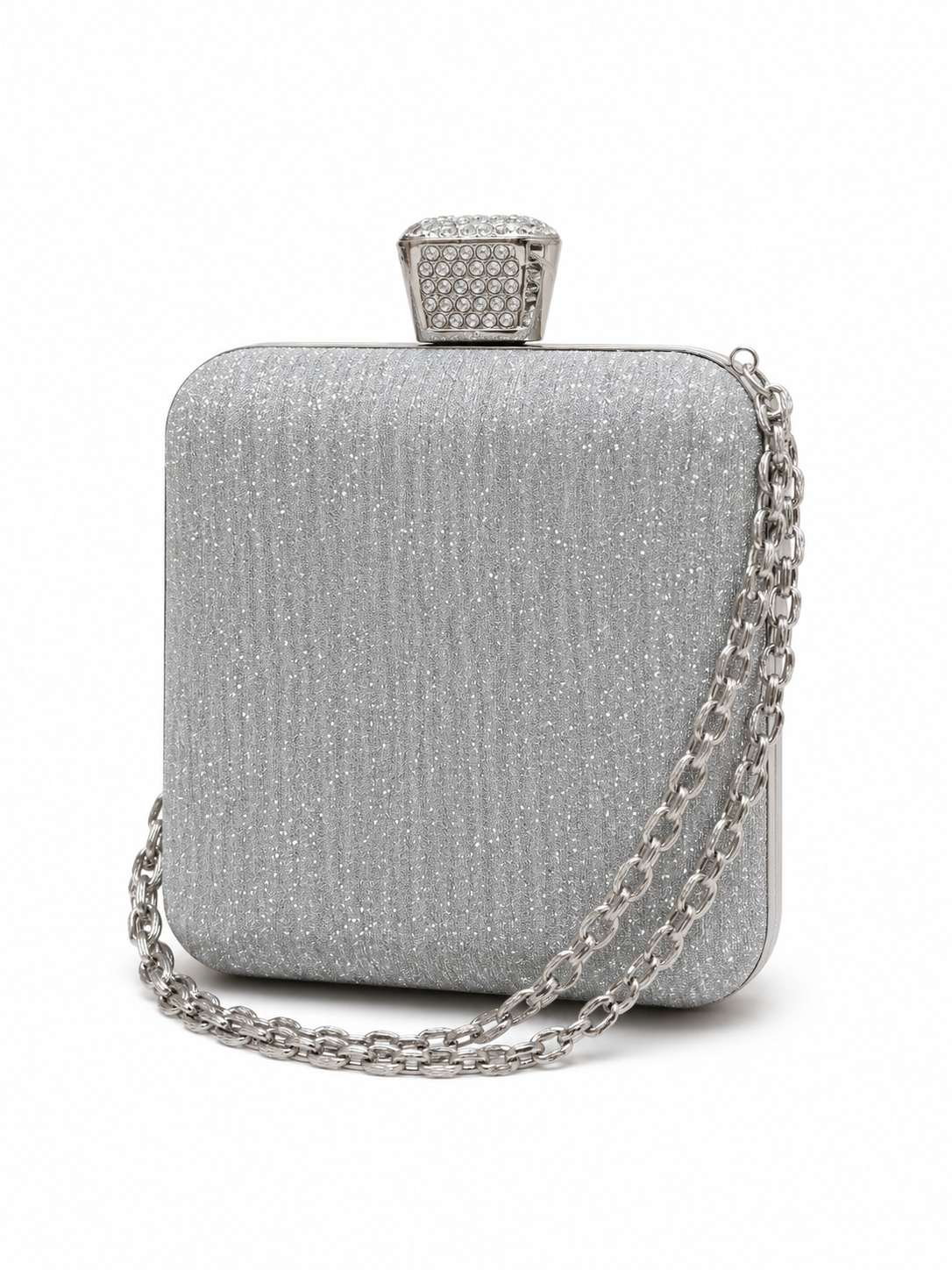 Square Shape clutch with chain
